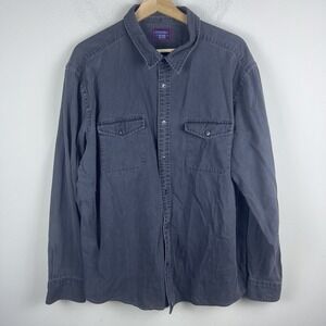 UnTuckit Men's XXL‎ Double Pocket Black Long Sleeve